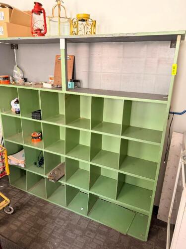 72" WOODEN CUBBY SHELF