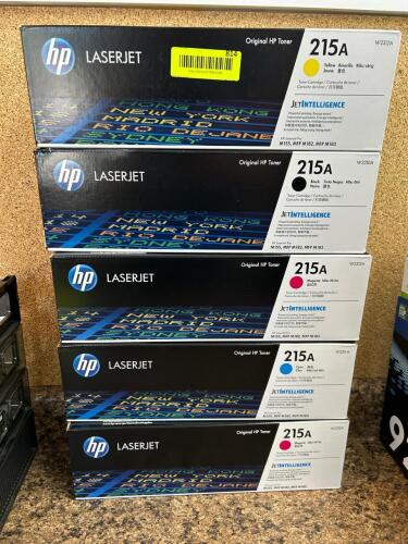 (5) HP LASER JET ORIGINAL HP TONERS