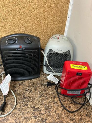 (3) ASSORTED HEATERS