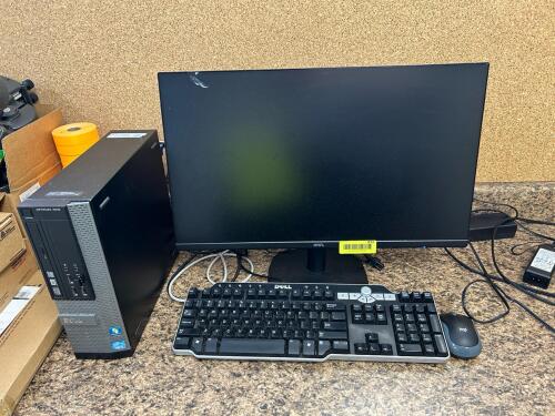 (1) DELL COMPUTER WITH MONITOR AND KEY BOARD