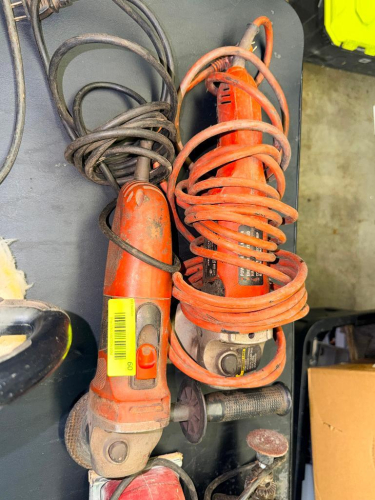 (2) CORDED ANGLE GRINDERS.