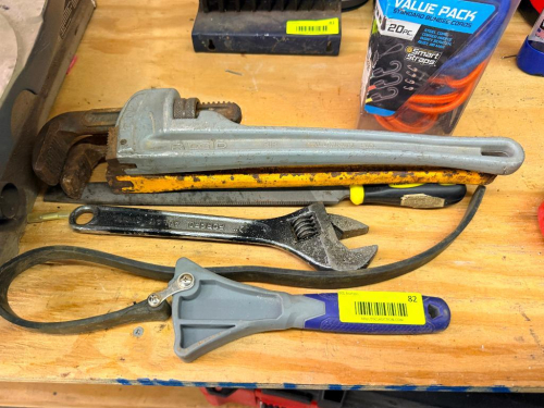 (3) WRENCHES AND (1) OIL FILTER WRENCH