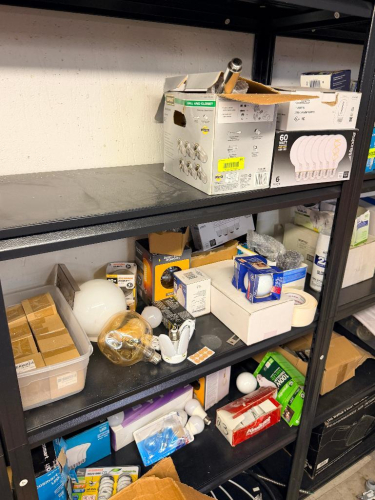 CONTENTS OF SHELF - ASSORTED HARDWARE.