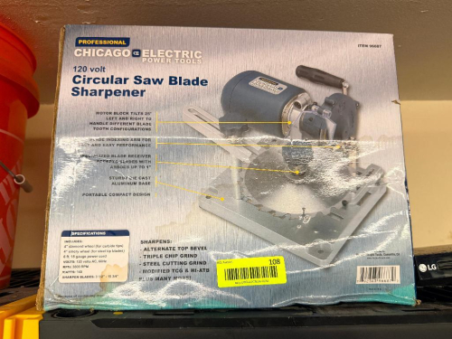 CHICAGO ELECTRIC 120 VOLT CIRCULAR SAW SHARPENER