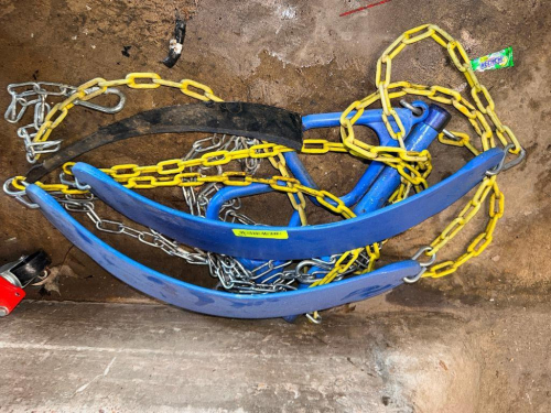 (1) SET OF TIRE CHAIN DOWNS