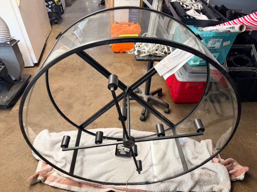 36" ROUND LARGE GLASS PENDANT LIGHT FIXTURE