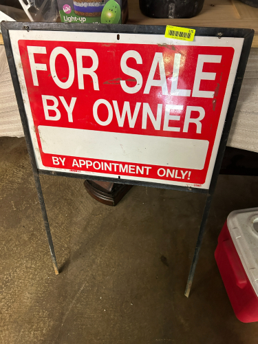(1) FOR SALE SIGN