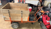 GAS-POWERED UTILITY WAGON WITH WOOD CARGO BED, STEEL FRAME, AND PNEUMATIC TIRES. - 2
