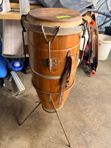 TALL BONGO DRUM W/ STAND