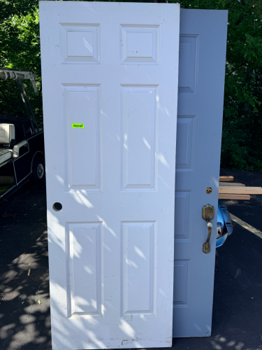 (2) ASSORTED DOORS. (1) EXTERIOR AND (1) INTERIOR