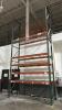 (4) 10 FT SECTION OF TEAR DROP INDUSTRIAL PALLET RACKING. INCLUDING: 7 UPRIGHTS, 30 CROSS BEAMS, AND 30 WIRE MESH DECKING. - 3