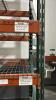 (4) 10 FT SECTION OF TEAR DROP INDUSTRIAL PALLET RACKING. INCLUDING: 7 UPRIGHTS, 30 CROSS BEAMS, AND 30 WIRE MESH DECKING. - 5