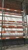 (3) 10 FT SECTION OF TEAR DROP INDUSTRIAL PALLET RACKING. INCLUDING: 4 UPRIGHTS, 24 CROSS BEAMS, AND 24 WIRE MESH DECKING. - 2