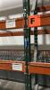 (3) 10 FT SECTION OF TEAR DROP INDUSTRIAL PALLET RACKING. INCLUDING: 4 UPRIGHTS, 24 CROSS BEAMS, AND 24 WIRE MESH DECKING. - 6