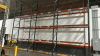 (3) 10 FT SECTION OF TEAR DROP INDUSTRIAL PALLET RACKING. INCLUDING: 4 UPRIGHTS, 18 CROSS BEAMS, AND 18 WIRE MESH DECKING.