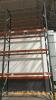 (3) 10 FT SECTION OF TEAR DROP INDUSTRIAL PALLET RACKING. INCLUDING: 4 UPRIGHTS, 18 CROSS BEAMS, AND 18 WIRE MESH DECKING. - 2