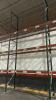 (3) 10 FT SECTION OF TEAR DROP INDUSTRIAL PALLET RACKING. INCLUDING: 4 UPRIGHTS, 18 CROSS BEAMS, AND 18 WIRE MESH DECKING. - 3