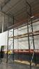 (3) 10 FT SECTION OF TEAR DROP INDUSTRIAL PALLET RACKING. INCLUDING: 4 UPRIGHTS, 18 CROSS BEAMS, AND 18 WIRE MESH DECKING. - 4