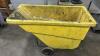 (1) YELLOW INDUSTRIAL TILT DUMP CART