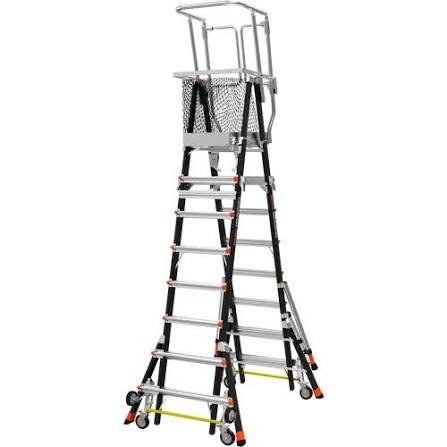 (1) AERIAL SAFETY CAGE LADDER