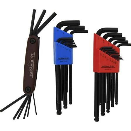 (1) SET OF (3) L WRENCH, HEX KEY ALLEN WRENCH SET