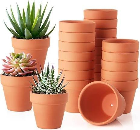 (8) BOXES OF (10) TINY TERRACOTTA POTS