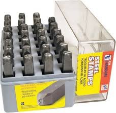 (1) SET OF HEAVY DUTY LETTER STAMPS