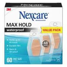 (1) BOX OF (24) PACKS OF MAX HOLD WATERPROOF BANDAGES