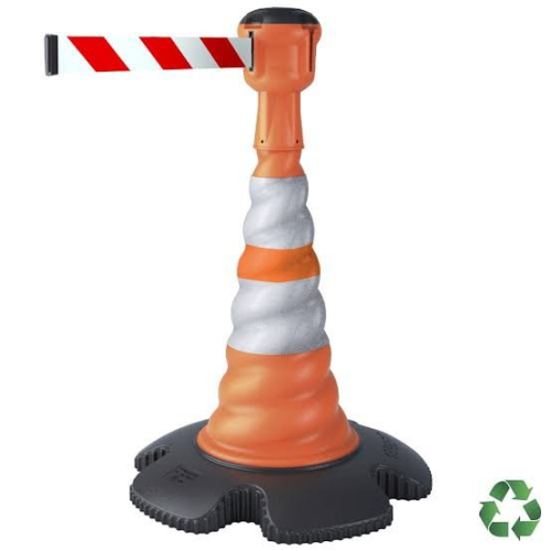 (1) TRAFFIC CONE WITH BARRIER TAPE