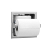 (2) RECESSED TOILET TISSUE DISPENSER WITH STORAGE SPACE