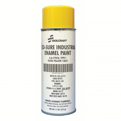 (6) YELLOW SPRAY PAINT