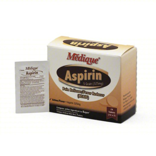 (5) BOXES OF (12) ASPIRIN TABLETS