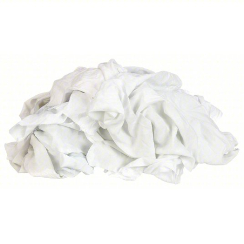 (1) BOX OF RECLAIMED, WHITE CLEANING RAGS