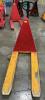(1) RED AND YELLOW PALLET JACK