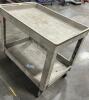 (1) PLASTIC 2 SHELF UTILITY CART - 2