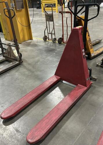 (1) RED HEAVY DUTY GIANT MOVE PALLET JACK, 3,000 LBS CAPACITY