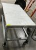 (1) ROLLING METAL FRAME TABLE - 2