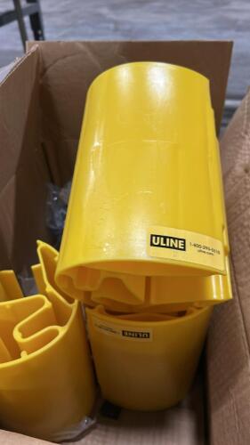 (4) ULINE PLASTIC PALLET RACK COLUMN PROTECTORS