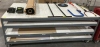 (1) LARGE ROLLING WORK TABLE WITH SHELVES - 2