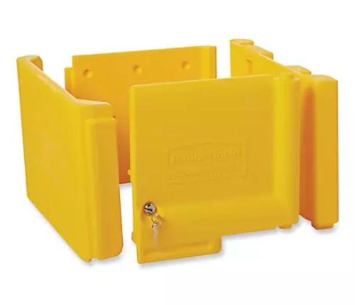 (1) YELLOW RUBBERMAID FG618100YEL LOCKING CABINET DOOR