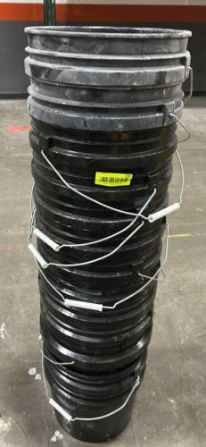 (1) ASSORTED LOT OF BLACK 5 GALLON UTILITY BUCKETS