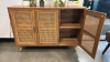 (1) 3 DOOR ACCENT STORAGE CABINET - 2