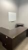 (1) U-SHAPED EXECUTIVE DESK SET WITH ROUND MEETING TABLE AND WHITEBOARD