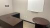 (1) U-SHAPED EXECUTIVE DESK SET WITH ROUND MEETING TABLE AND WHITEBOARD - 2