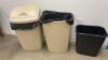 (1) LOT OF ASSORTED TRASH CANS