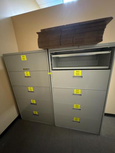 (2) 5 DRAWER FILE CABINETS