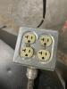 (5) INDUSTRIAL 4 OUTLET METAL POWER BOX