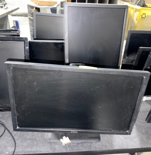(4) ASSORTED COMPUTER MONITORS.