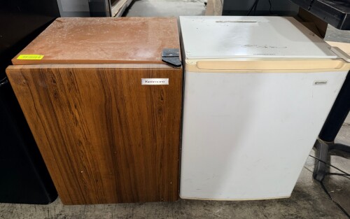 (2) ASSORTED MINI FRIDGES.