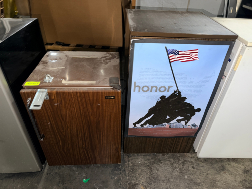 (2) ASSORTED MINI FRIDGES.